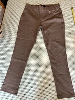 Mujer Leggings Pantalones Pantalones DKNY Pull On Elástico Marrón Formal Talla Grande L Foto 1 de 4