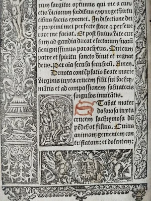 Schönes Original Stundenbuch Blatt Horae Hardouin Paris - 1510 - Image 1 of 3