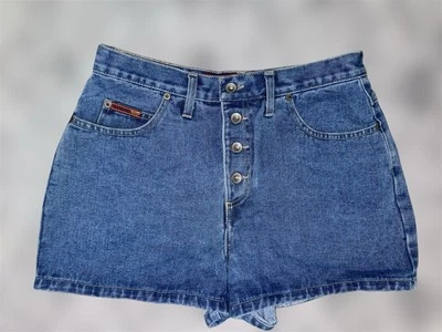 Vintage Y2K Retro No Excuses High Rise Denim Blue Jean Shorts Women's Size 11/12 - Image 1 of 4