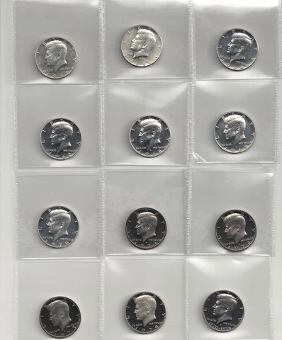 1964 - 2014 S Proof Kennedy Half Dollar Complete Set (include silver proof ,SMS) Cover
