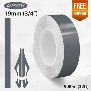 DARK GRAY 3/4" 19mm PIN STRIPE Car SUV Model Streamline TAPE Decal Vinyl Sticker - Picture 1 of 12