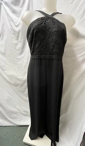 Forever New ALLY LACE BODICE JUMPSUIT JSC0633P BLACK Size 14 BNWT Pockets - Picture 1 of 16