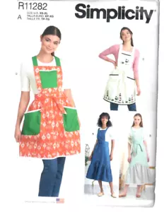 Simplicity Misses Aprons 4 Variations S9435/R11282 Sewing Pattern XS-S-M-L-XL - Picture 1 of 4