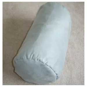 Round 18"x8" Bolster Cylinder Cushion Cover Sky Blue 8x18 Faux Suede Plain Solid - Picture 1 of 4