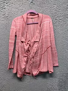 Free People Sweater XS TP Red Cardigan Hook & Eye Tie Long Sleeve Knit - Picture 1 of 10