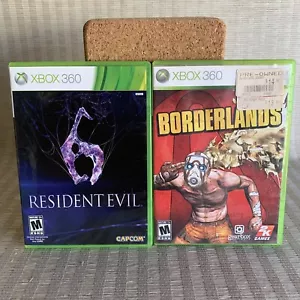 Xbox 360 Resident Evil and Borderlands LOT OF 2 Video Games Mature 17+ - Picture 1 of 10