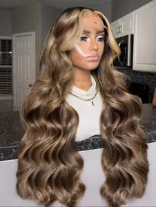 250 Density 4/27 Highlight Ombre Blonde Body Wave 13x4 Lace Front Wig - Picture 1 of 6