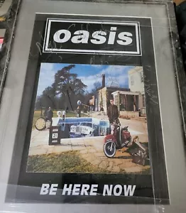 More details for oasis be here now promotional fully signed poster all five band members 24&quot; x 17