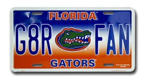 FLORIDA GATORS CAR TRUCK TAG PLATE G8R FAN GATORS FOOTBALL SIGN UNIVERSITY - Picture 1 of 1