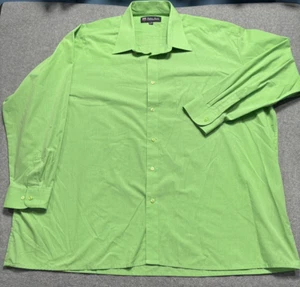 Fortino Landi Mens Shirt 100% Cotton Lime Green Long sleeve 20-20 1/2 36-37 - Picture 1 of 8