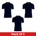 Mens Polo Shirts Pack of 3 Pure Cotton Short Sleeve Multipack Polo Shirt for Men