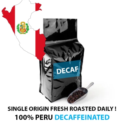 2 lb 5 lb 10 lb PERU PERUVIAN FRESH ROASTED DECAFFEINATED COFFEE BEANS - DECAF - Image 1 of 4