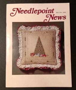 Needleport News  Christmas Tree Pillow Stockin Needlepoint Pattern Nov/Dec 1984  - Picture 1 of 7