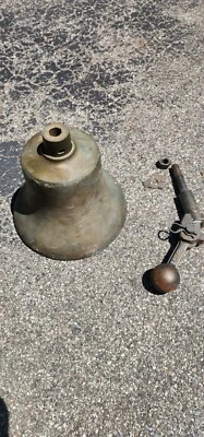 Antique Railroad Locomotive Large 12" Dia Bronze Bell with Clapper - Image 1 of 4
