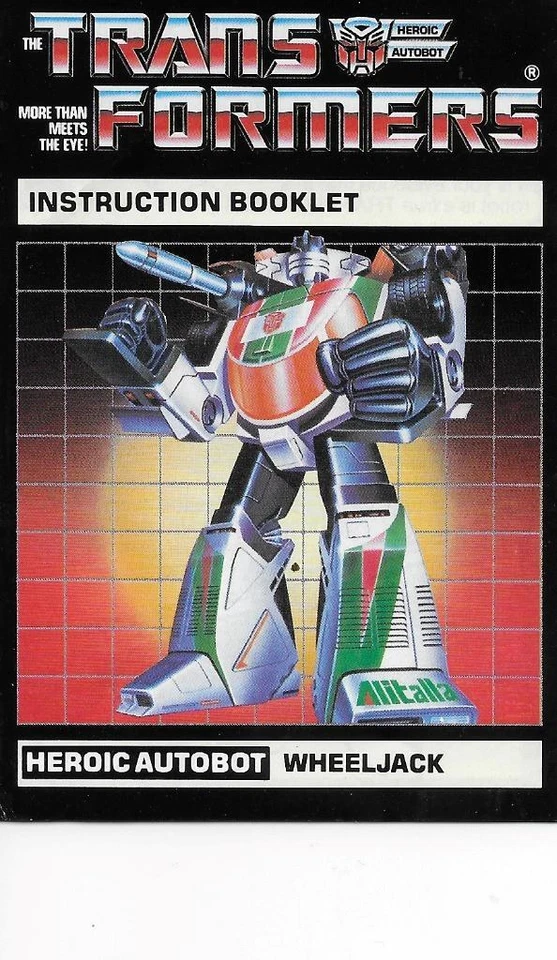Transformers Original G1 1984 Wheeljack Instructions - Image 1 of 1