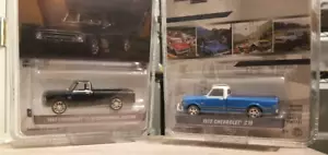 Greenlight 1967 Chevy C-10 & 1972 Chevy C10 Diecast 1:64 Trucks 100 Yrs Lot of 2 - Picture 1 of 13