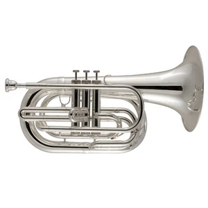 King KMB411S Performance Marching Bb Baritone Horn Silver Plated - Picture 1 of 5