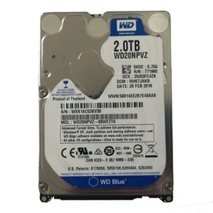 Western Digital Blue 2TB WD20NPVZ 5400RPM 8MB SATA3 2.5" Laptop Hard Drive 15mm - Afbeelding 1 van 4
