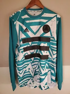Neu Adidas Tan Adv Trikot LS FM0835 Fußball Soccer weiß grün Herren Größe Small - Bild 1 von 9