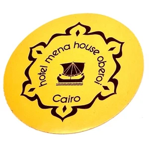 Autentico Vintage Hotel Mena House Oberoi Cairo Egitto MCM Etichetta Bagaglio Viaggio - Foto 1 di 5