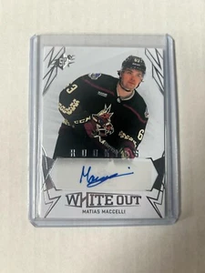2022-23 UPPER DECK SPX HOCKEY WHITE OUT ROOKIES MATIAS MACCELLI #WOR-MM - Picture 1 of 2