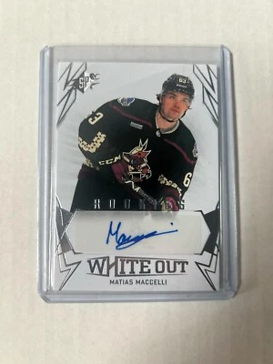 2022-23 UPPER DECK SPX HOCKEY WHITE OUT ROOKIES MATIAS MACCELLI #WOR-MM - Image 1 of 2