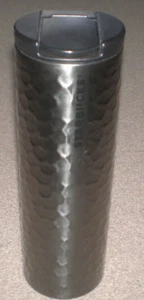 Starbucks Brushed Silver Stainless Steel Quilt Tumbler 16oz 2012 Circle slid Lid - Picture 1 of 7