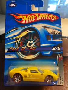 2006 HOT WHEELS RED LINE FORD GT-40 YELLOW #097 - Picture 1 of 3