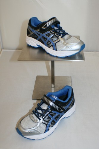 Scarpe da ginnastica Asics Pre Contend 4 bambini C709N taglia 1 1 2 (1 5) blu argento NUOVE