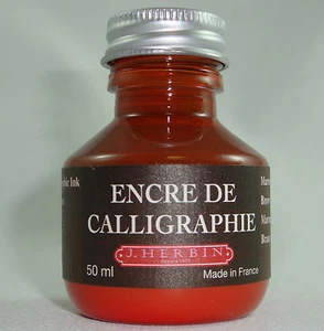 KALLIGRAPHIE TINTE J HERBIN BRAUN SCHRIFT KALLIGRAPHIE INK BROWN BRAUN TINTE - Bild 1 von 1