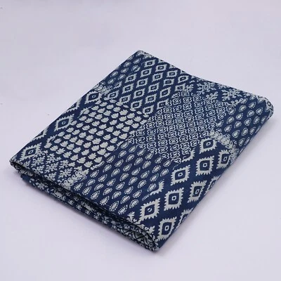 5 Yard Indian Hand Block Floral Print Soft Fabric Cotton Jaipuri Dabu Fabric - Image 1 of 4