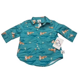 Disney Aladdin ILY 4EVER Shirt Button Down Tank Set Girls 4 - Picture 1 of 8