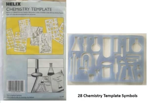 Helix H98 Chemistry Stencil Symbols 28 Chemistry Template Equipment Shapes 208 - Picture 1 of 1
