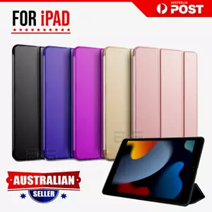 For iPad 9th 7th 5th Generation Mini 4 5 Air 4th Smart Folio Leather Case Cover - Picture 1 of 28