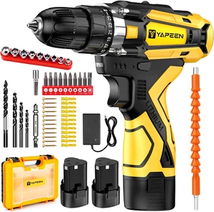 Trapano Avvitatore 12V Elettrico 30N.M, Con 2X 2000 Mah Batterie Al Litio, 2 Vel - Foto 1 di 6