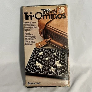 VINTAGE Pressman Travel Tri-Ominos Three Sided Domino Game - Picture 1 of 5