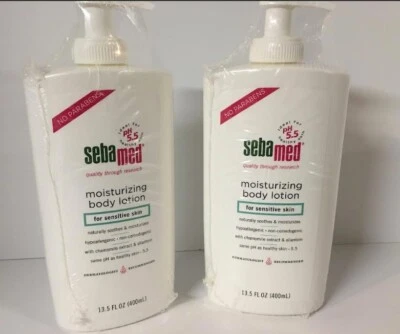Paquete de dos lociones corporales hidratantes SEBAMED pH 5,5 13,5 oz DESARROLLADAS POR DERMATÓLOGOS Foto 1 de 3