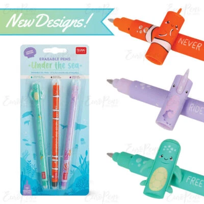 Legami Erasable Pen Set Sea Life Animals UNDER THE SEA! - RARE -Cute Stationery! - Image 1 of 4