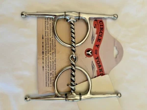 CIRCLE Y STAINLESS STEEL FULL CHEEK BIT WITH BRASS NEW WITH TAGS - Picture 1 of 1