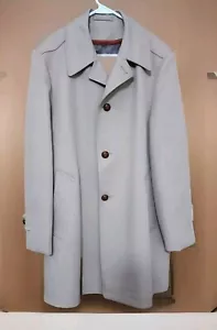 Vintage John Weitz By Casualcraft Tan Wool Blend Lined Coat 42 Regular - Picture 1 of 15