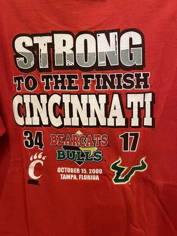 Cincinnati Bearcats  Vs South Fl October 2009 Tampa Fl Game day T Shirt Adult M Cover