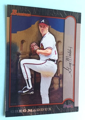 1998 BOWMAN GREG MADDUX NO10 МЕЖДУНАРОДНАЯ ФОЛЬГА ПАРАЛЛЕЛЬНЫЕ АТЛАНТА ХРАБРЕЦЫ - Изображение 1 из 3