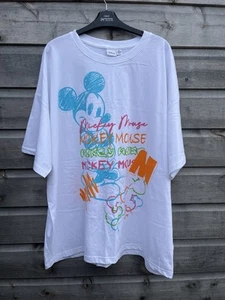 Camiseta Disney Primark Mickey Mouse Blanca Talla XL 18-20 100% Algodón - Imagen 1 de 6