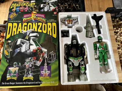 Mighty Morphin Power Rangers Dragonzord 1993 Completo en Caja, Punta de Cola Rota Foto 1 de 4