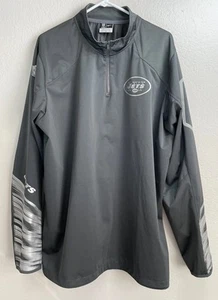 NY Jets Nike Platinum Fly Rush 2.0 Half-Zip Jacket Pullover XL NFL Gun Metal - Picture 1 of 10