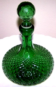 Schöne grüne MCM Vintage gemarkt Made in Italy Dekanter/Deko Flasche - Bild 1 von 1