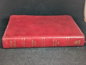 KJV Giant Print Reference Bible with Index Tabs Red 2010 Red leather with name - Picture 1 of 14