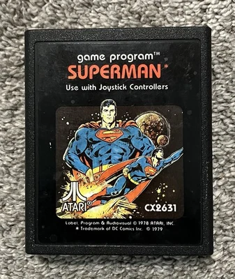 Superman 1979 Release Atari 2600 Video CX2631 (Cartridge Only) Next Day Ship - Image 1 of 4