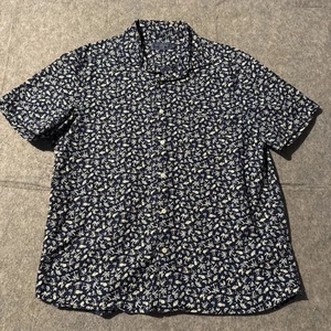 Chemise tropicale Vineyard Vines homme L palmiers ananas imprimé partout bouton - Photo 1/6