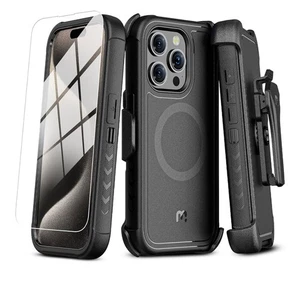 MYBAT PRO Maverick Series iPhone 15 Phone Case Belt ClipMilitary Grade Black New - Picture 1 of 4